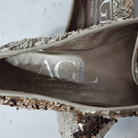 Attilo Giusti Leombruni AGL Made in Italy Sequin Loafer Size 36 - Picture 11 of 15